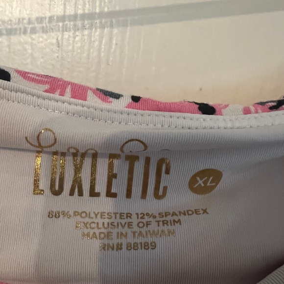 Lilly Pulitzer Luxletic Weekender Crop Leggings Hanging With My Boo Pandas XL - Picture 4 of 6
